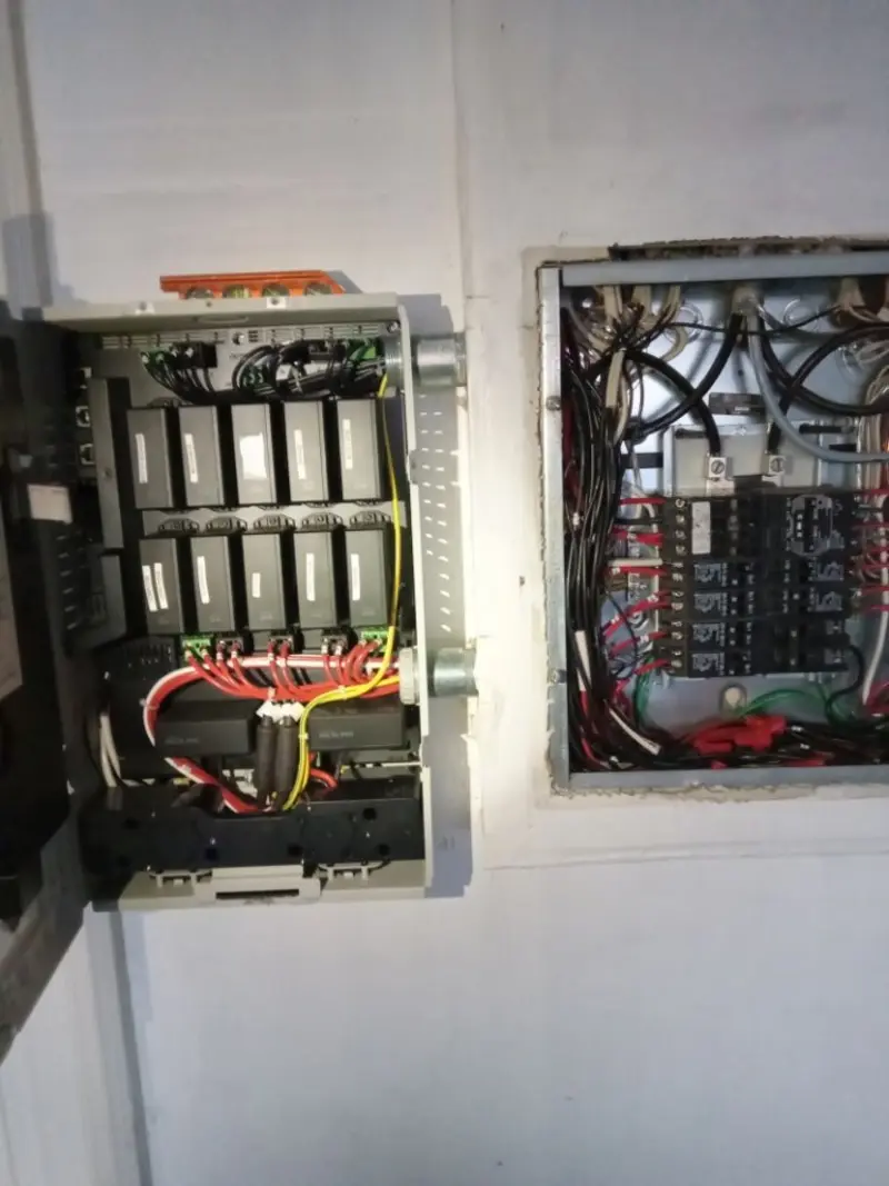Electrical panel upgrade completed for Security Camera Wiring in Crane